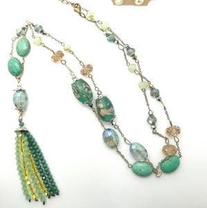 🔥2x$20
Natural Emerald Green Stone Necklace